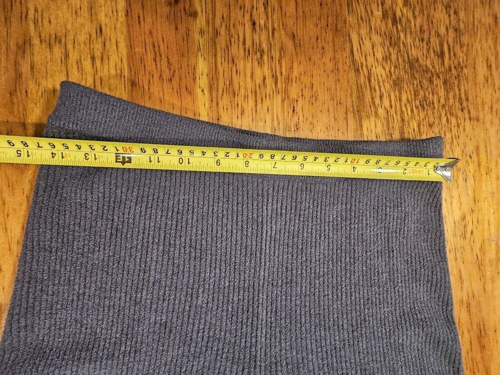 BAREFOOT DREAMS CozyChic Ultra Lite Slim Slit Ribbed Knit Pants Gray Medium EUC - Picture 4 of 10